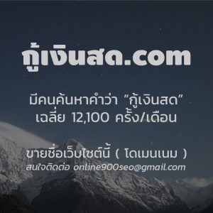 ขายโดเมนเนม กู้เงินสด.com